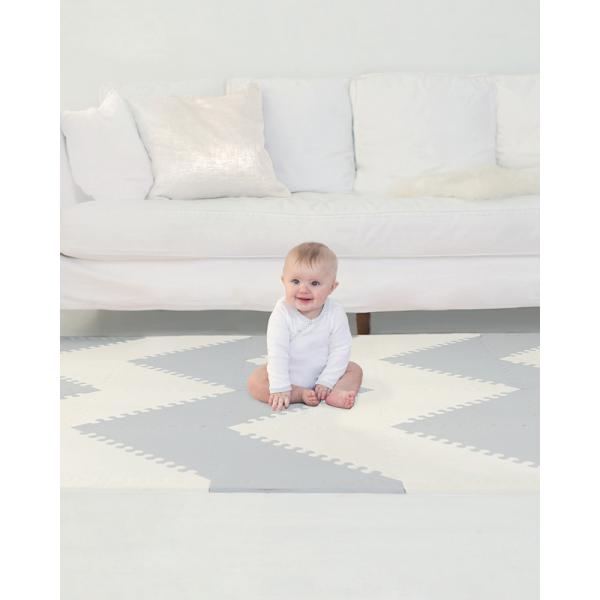 SKIP HOP Puzzle pěnové šedo-béžové 72 ks, 10 m +