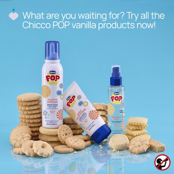 Chicco Pena na vlasy a tělo Pop Vanilla wrap 200ml (obrázek 6)