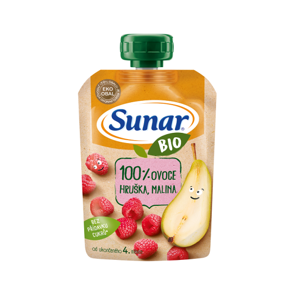 SUNAR BIO kapsička Hruška, malina 100 g