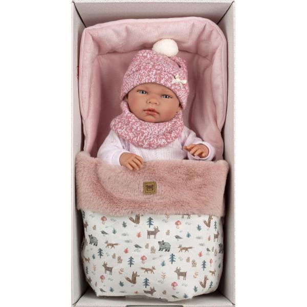 Llorens 73826 NEW BORN HOLČIČKA - realistická panenka miminko s celovinylovým tělem (obrázek 5)
