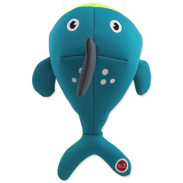 Giocattolo Dog Fantasy Water Float balena sibilante galleggiante turchese 28cm