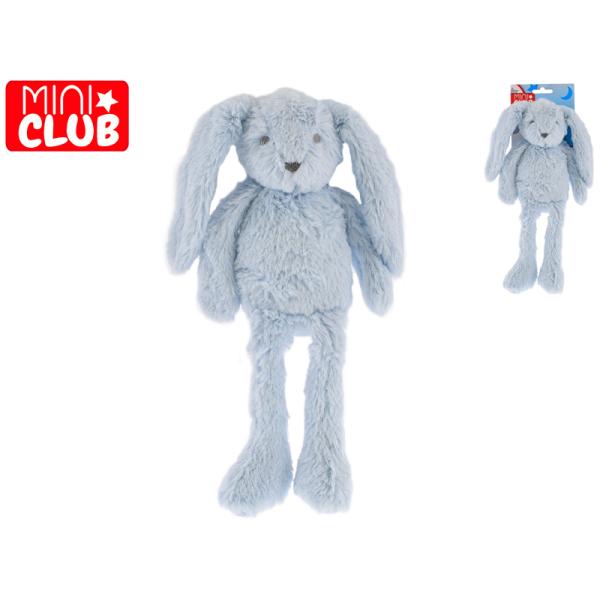 Mini Club zajíček plyšový modrý 37cm dlouhé nohy