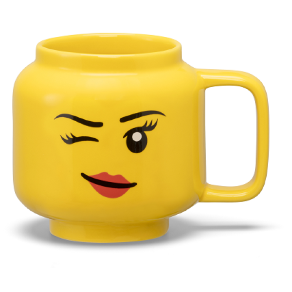 Lego - Tazza Piccola In Ceramica Con Scritta "Winking Girl", 255 Ml, Perfetta Come Regalo Per Uomini, Per Bambini E Donne, Divertente, Unica, Lavabile In Lavastoviglie-image