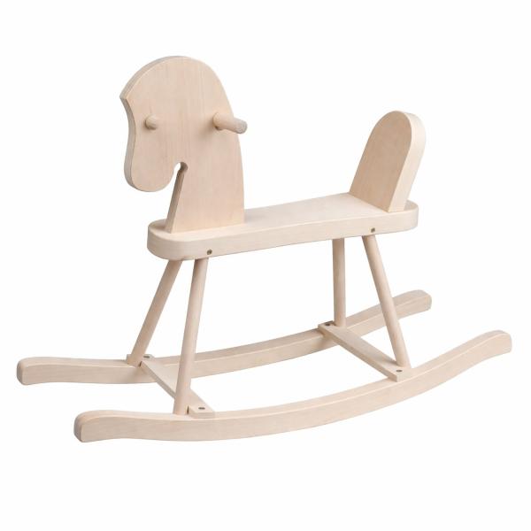 Caballito mecedor de madera para niños Baby Mix natural