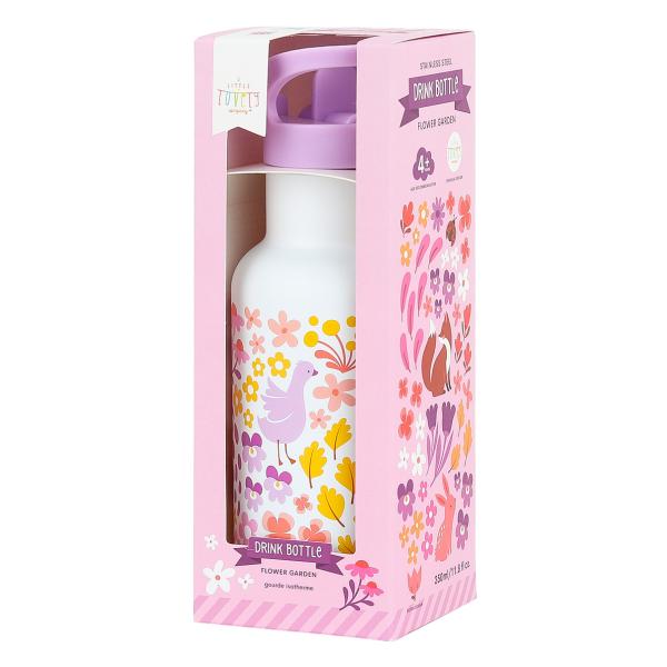 A Little Lovely Company - nerezová láhev na pití, 350 ml - květinová zahrada (obrázek 4)