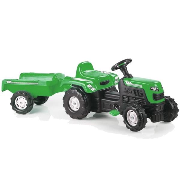 Dolu Šlapací traktor Ranchero s vlečkou, zelený