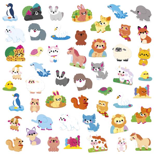 Janod Stickers Velké samolepky Zvířátka 50 ks od 18 měsíců