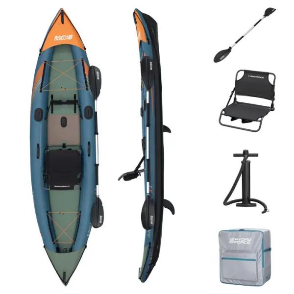 Bestway 65197 Nafukovací kajak Hydro-Force™ Angler Elite™, 380 x 99 x 37 cm