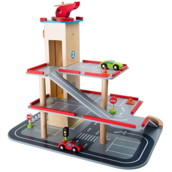 Small Foot Dřevěné parkoviště rychlý sestup