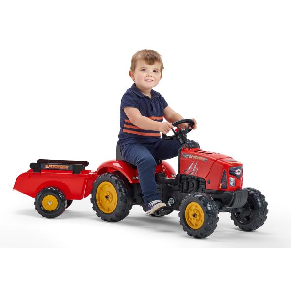 Falk Šlapací traktor 2030AB SuperCharger s vlečkou a otevírací kapotou (obrázek 4)