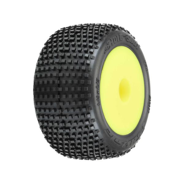 Pro-Line kolo 1:18, pneu Hole Shot, disk H8 žltý (2) (Losi Mini-T)