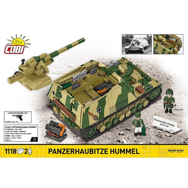 Cobi 2663 Druhá světová válka Panzerhaubitze HUMMEL, 1:28, 1118 k, 2 f (obrázek 4)