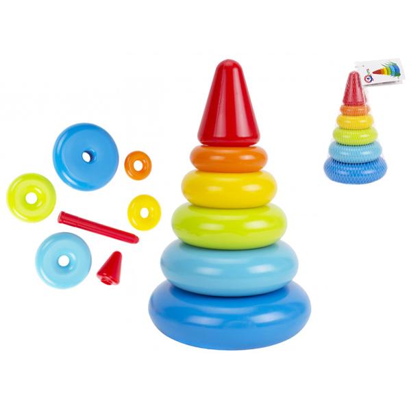 Pyramida 20cm s kroužky 6ks