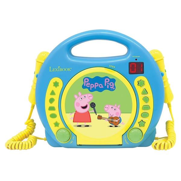 Přenosný CD přehrávač se 2 mikrofony Prasátko Peppa