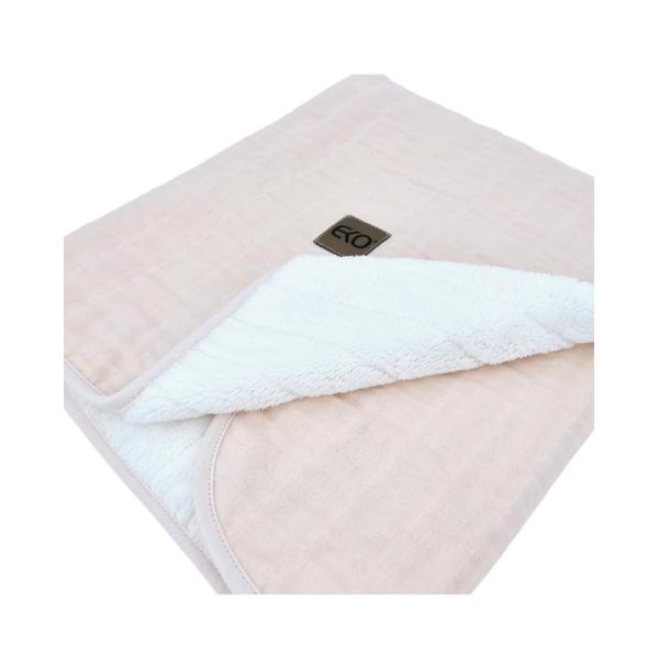EKO Deka mušelínová s kožešinou Rose pink 75x90 cm (obrázek 3)