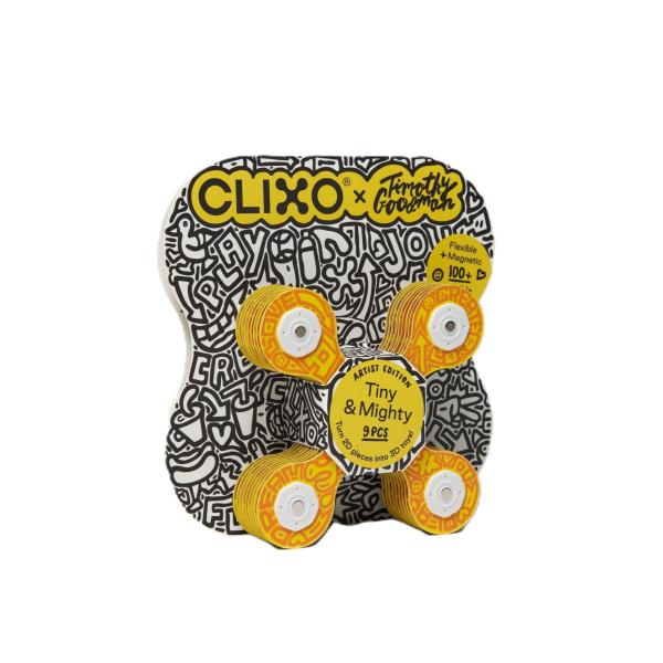 CLIXO Tiny & Mighty Artist Edition (Timothy Goodman) – magnetická stavebnice 9 kusů