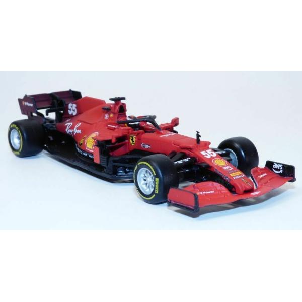 Bburago 1:43 Ferrari Racing F1 SF21 #55 (Carlos Sainz) s helmou - tvrdá case