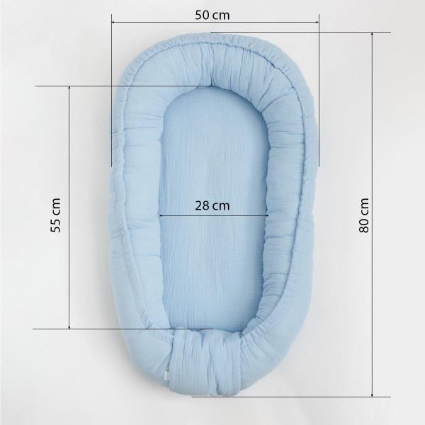 Mušelínové hnízdečko pro miminko New Baby salvia (obrázek 5)