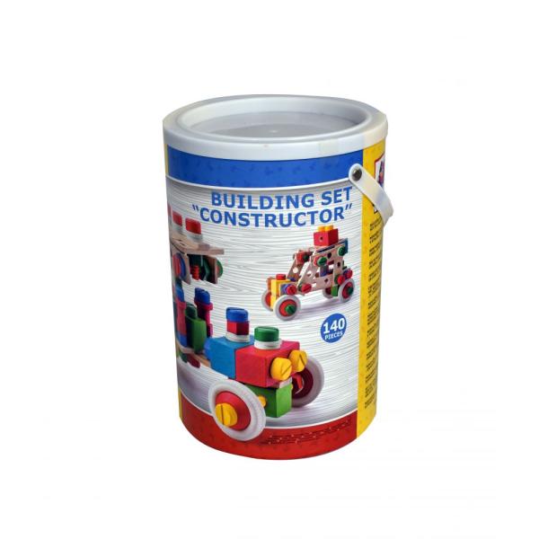 Woody Montážní stavebnice v kbelíku 140 ks