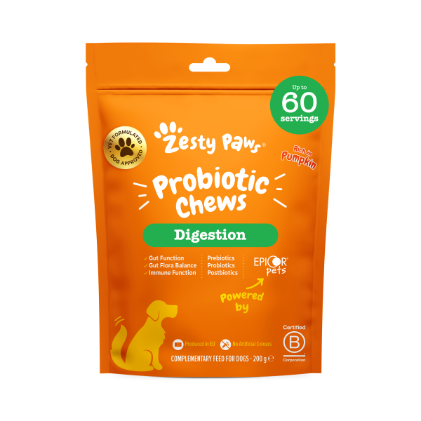 Zesty Paws Probiotic Chews (60 ks) – funkční doplněk stravy pro psy na podporu trávení