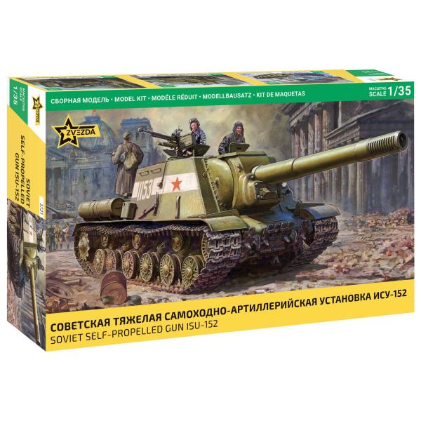 Kit de Maqueta militar 3721 - Cañón Autopropulsado Soviético ISU-152 (1:35)