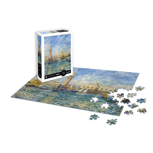 SENTOSPHERE Puzzle Pohled na Benátky (Dóžecí palác)-Pierre- Auguste Renoir 1000 dílků (obrázek 3)
