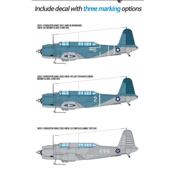 Model Kit letadlo 12350 – USN SB2U-3 „Battle of Midway“ (1:48)