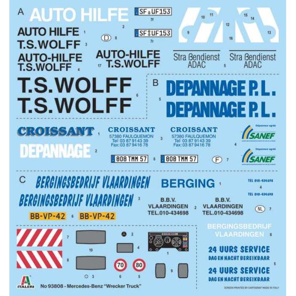 Model Kit truck 93808 - Mercedes-Benz odtahový vůz (1:24) (obrázek 3)