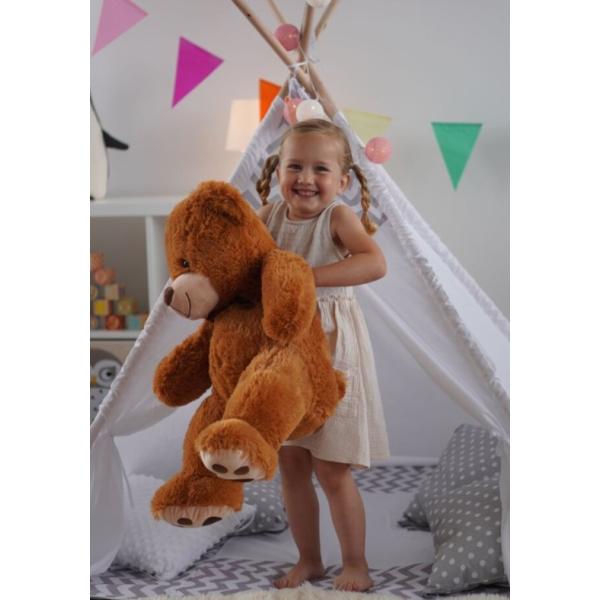 Plyšový medvídek 60 cm, tmavohnědý