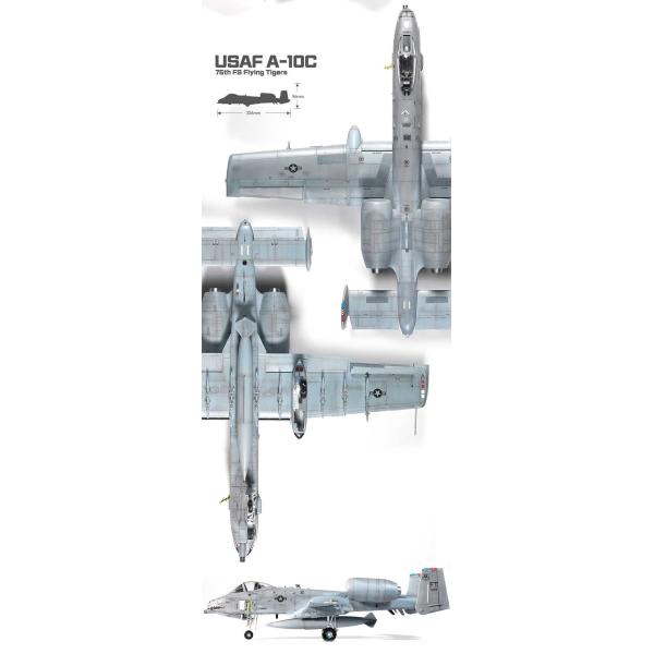 Model Kit letadlo 12348 - USAF A-10C "75th FS Flying Tigers" (1:48) (obrázek 5)