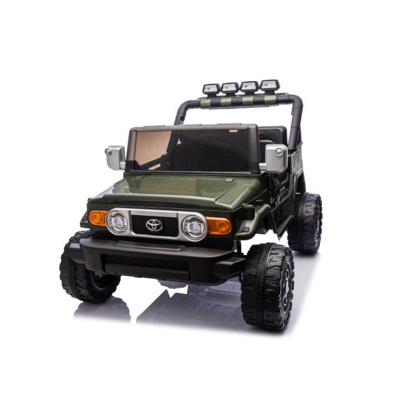 Elektrické autíčko Toyota FJ Cruiser XXL s pohonem 4×4, licencované (Dvou místné), zelené,