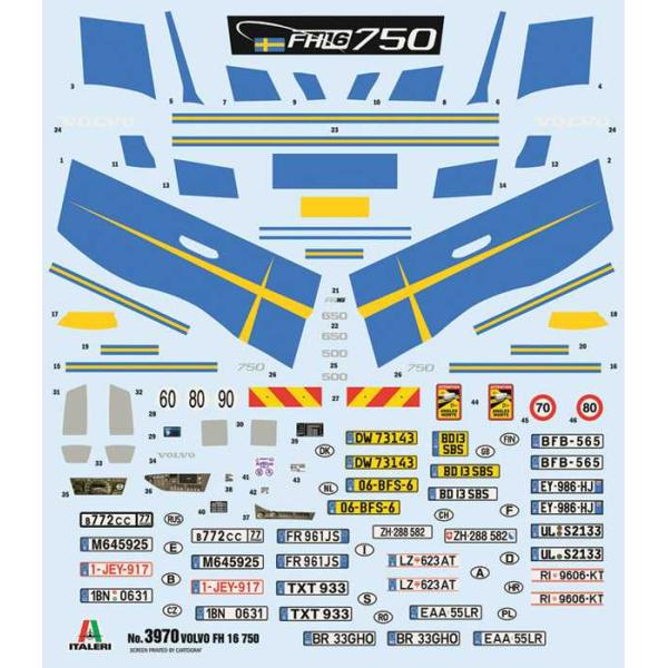Model Kit truck 3970 - Volvo FH16 Medium Roof (1:24) (obrázek 3)