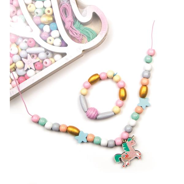 Sycomore Dřevěné pastelové korálky – jednorožec