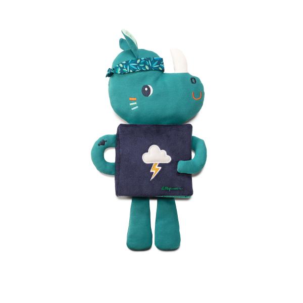 Lilliputiens - textilná knižka so svietiacim obrázkom - nosorožec Marius