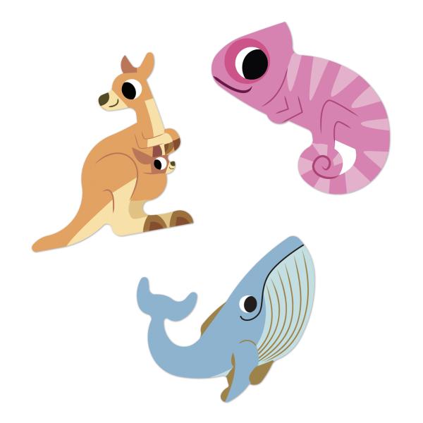 Janod Stickers Samolepky Exotická zvířata 100 ks od 3 let (obrázek 5)