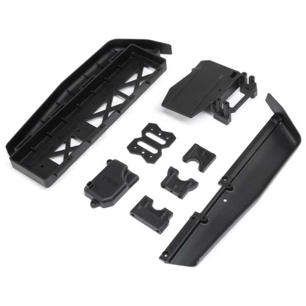 TLR lože baterií, držák centrálního diferenciálu, lože serva: 8XE 2.0