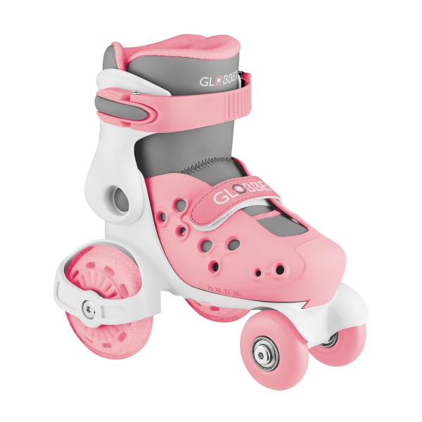 Globber Kinder Rollschuhe GO QUAD Größe: 26-29 Pastellrosa