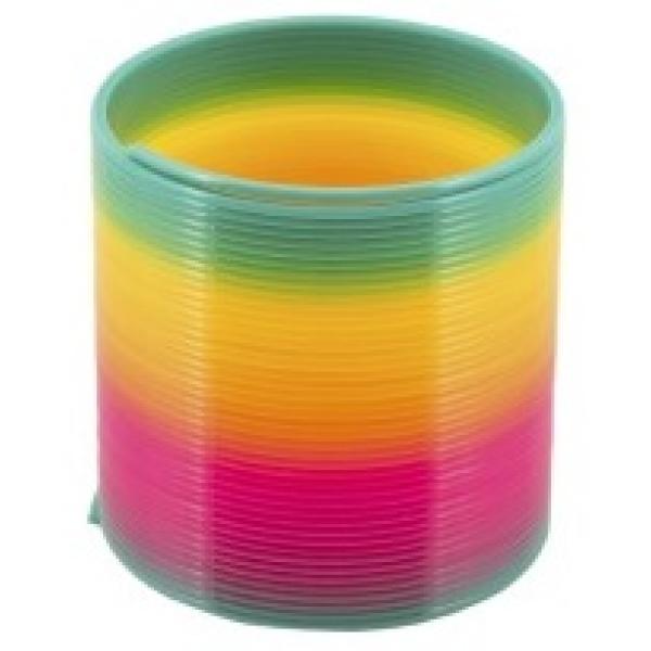Spirála/pružina duhová plast průměr 6,5cm v krabičce 7x7x7cm (obrázek 3)