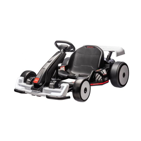 Licencovaná driftovacia Motokára AUDI 24V, biela, LED svetlá, 2 x 150W Motor, Drift režim