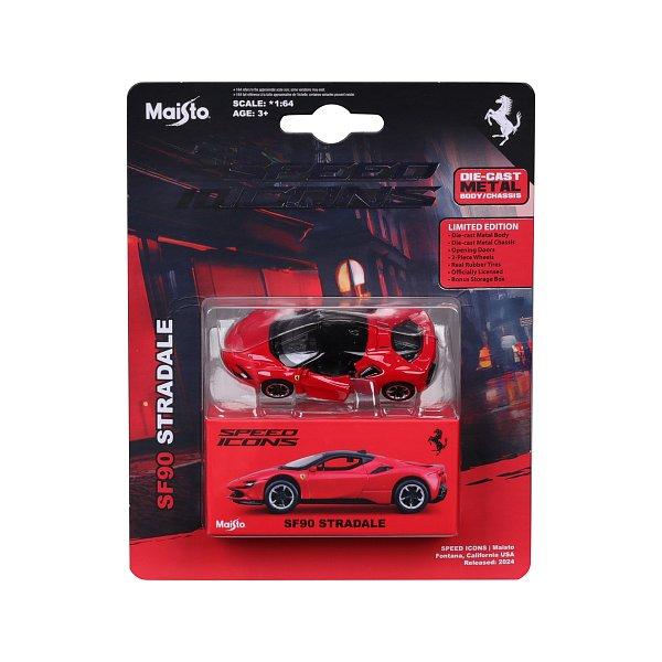 Maisto - Speed Icons - SF90 Stradale, červeno-černá, 1:64 (obrázek 3)