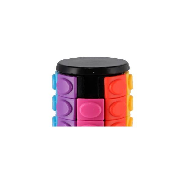 Hlavolam válec/veža barevný plast 11cm, 8x25x4,5cm