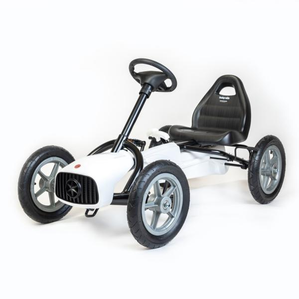 Dětská šlapací motokára Go-kart Baby Mix Buggy bílá