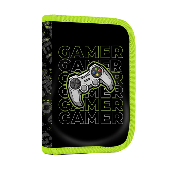 Penál 2 chlopně, prázdný Gamer