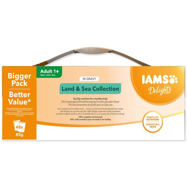 Kapsičky IAMS mořské a suchozem. maso v omáčce multipack 4080g (48x85gr) (obrázek 3)
