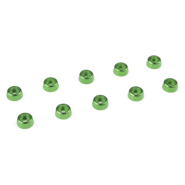 Podložka pre valc. hlavu M2/6mm hliník zelená (10)