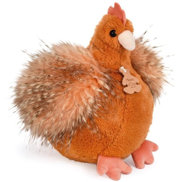Doudou Histoire d'Ours Peluche gallina rojiza 20 cm