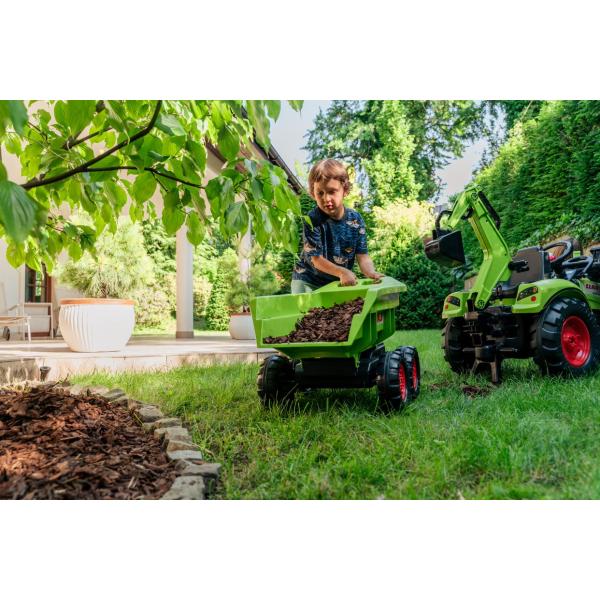 Falk šlapací traktor 2070W Claas backhoe s přední a zadní lžící a přívěsem (obrázek 10)