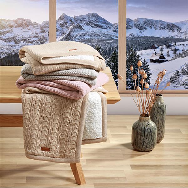 BABYONO Deka bavlněná s fleecovou podšívkou 75 x 100 cm béžová (obrázek 5)