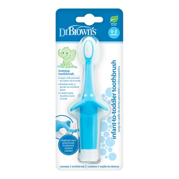Dr.Browns Zubní kartáček Sloník tréninkový,modráHG014