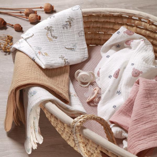 BABYONO Pleny mušelínové Super Soft 3 ks, Pink 70 x 70 cm (obrázek 7)